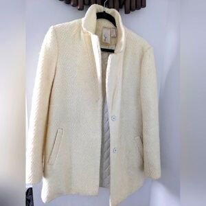 Forever 21 Women's Wool Blend Cream Coat/ Jacket - Size US M